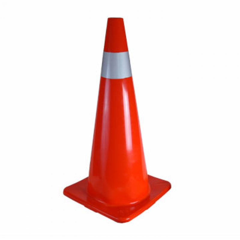 CONO PVC FLEXIBLE C/REFLECTIVO 70CM