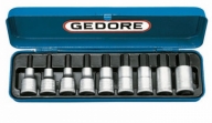 IN19-9P JUEGO DADO ALLEN ENC.1/2" 3/16-5/8"GEDORE