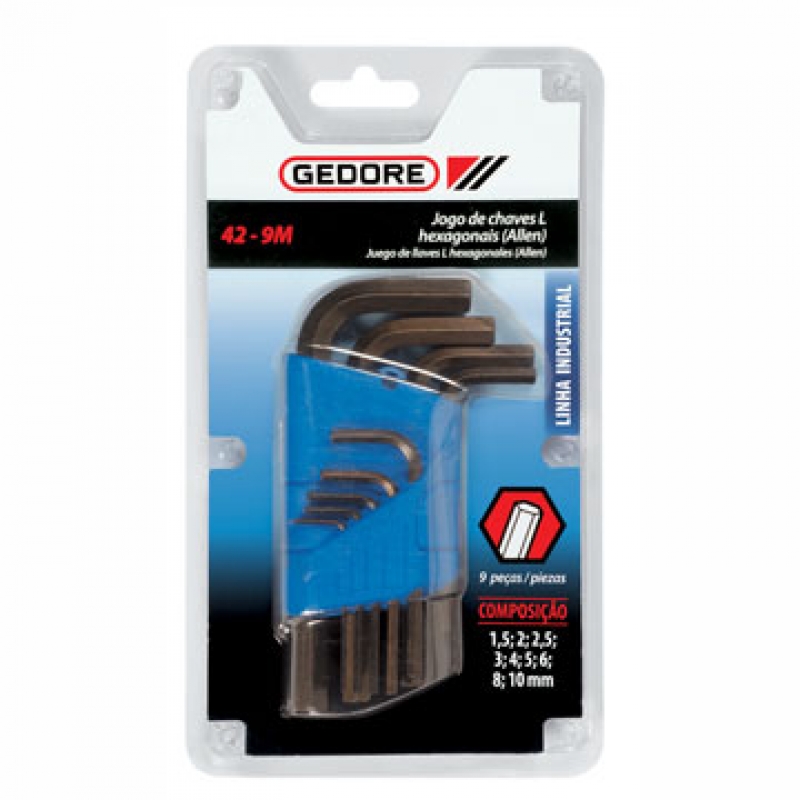 42-9P JUEGO LLAVE HEXAGONAL 1/16-3/8 GEDORE
