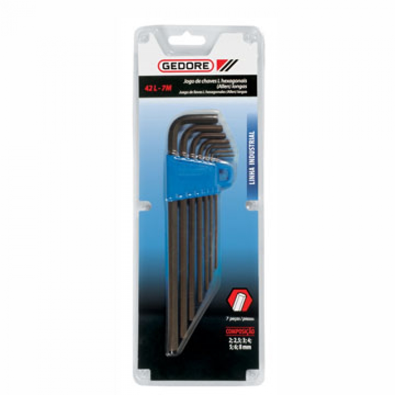 42L-9M JUEGO LLAVE HEXAGONAL LARGA 1.5-10MM GEDORE