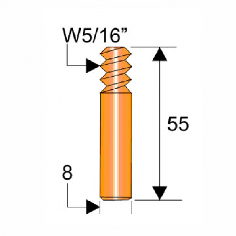 PUNTA DE CONTACTO LARGA M8 0.9SBME 235-470